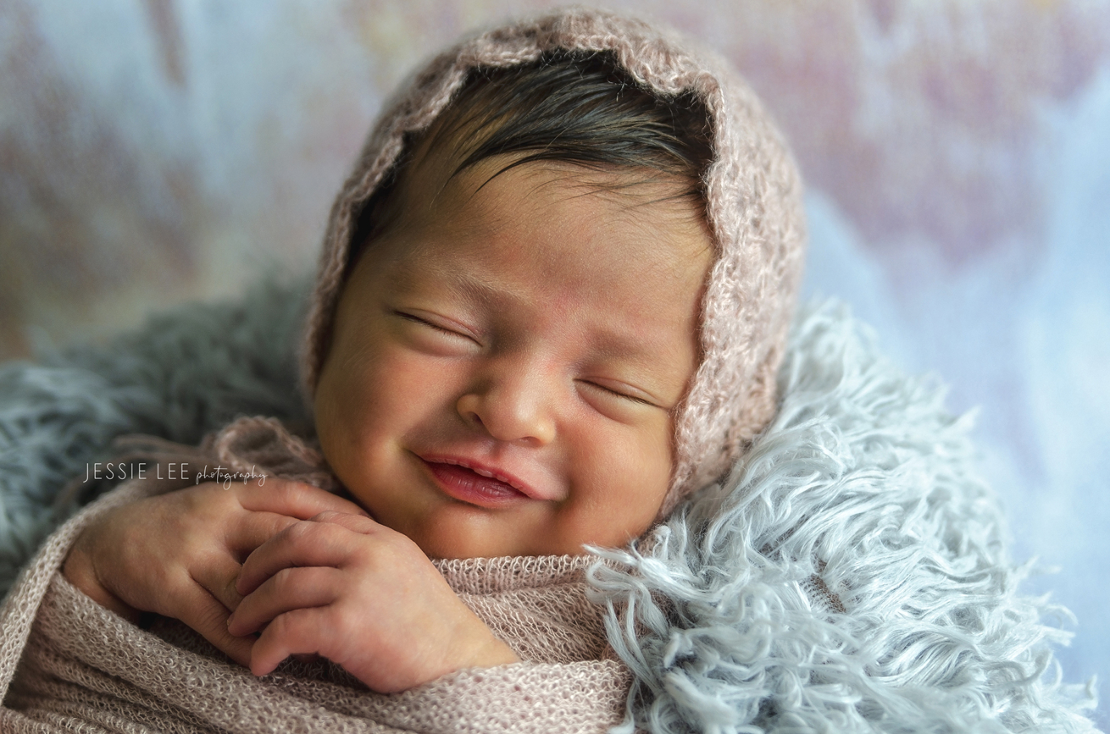 Newborn photography baby girl with bunny rabbit south florida miami beach jessie lee photography